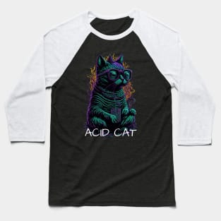 Techno Cat T-Shirt - Techno Organism - Catsondrugs.com - #cats #catsofinstagram #cat #of #catstagram #instagram #catlover #catlife #catlovers #instacat #kitten #pets Baseball T-Shirt